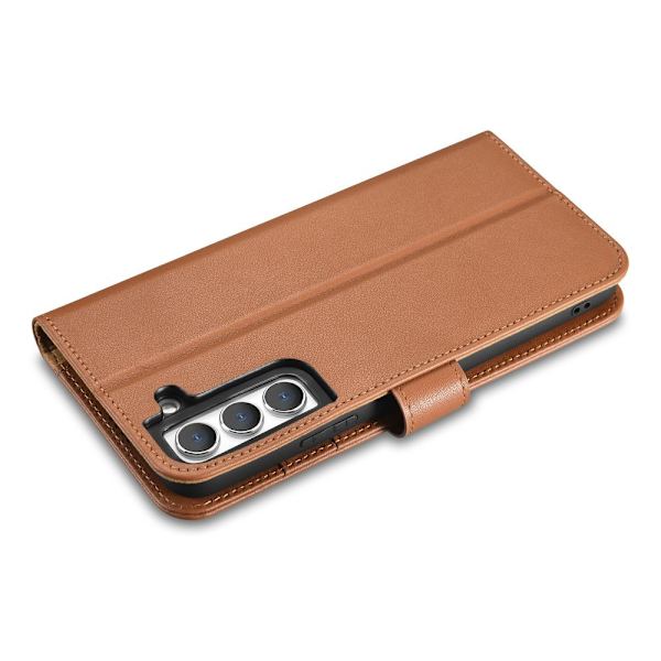 Läderplånboksfodral för Galaxy S22+ Brun