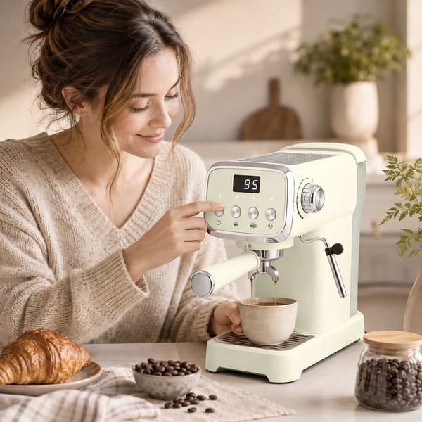 20 baarin espressokone maidonvaahdottimella, 1,2 litran säiliö