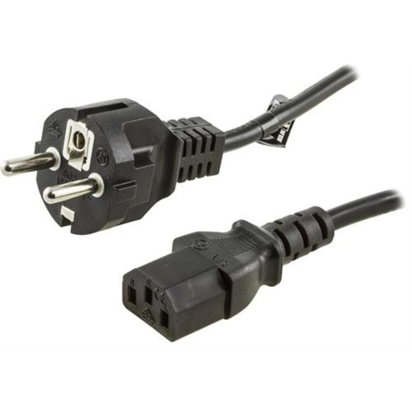 Jordet enhedskabel CEE 7/7 til lige IEC 60320 C13 (0,5m) til forbindelse mellem enhed og stikkontakt,