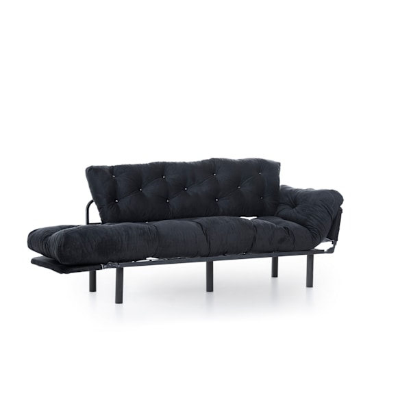 3-sæders sovesofa Nitta Triple - Sort