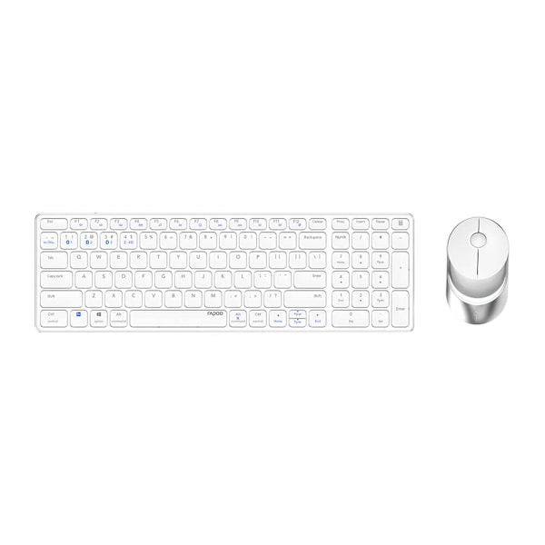 RAPOO näppäimistö/hiirisarja 9750M Wireless Multi-Mode White