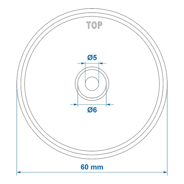 Heijastin keltainen 60mm ruuvattava 2 kpl läpipainopakkauksessa