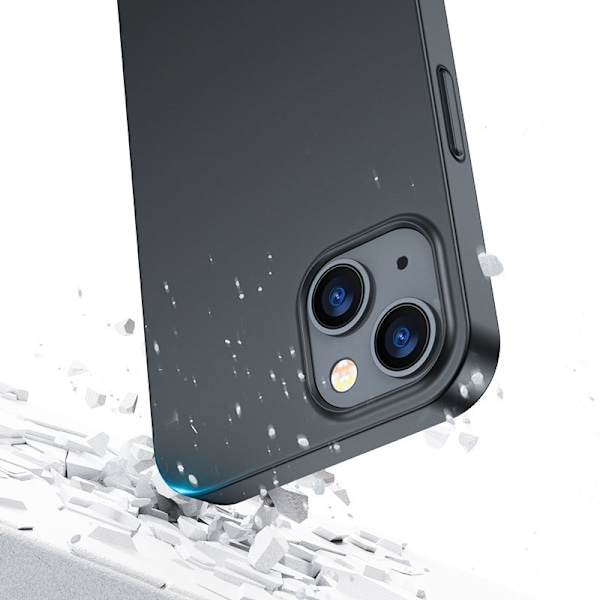 Suojakuori iPhone 13:lle, taka- ja etukansi + karkaistu lasi, musta