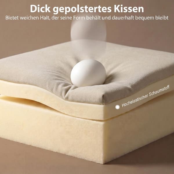Konvertibel 3-i-1 bäddsoffa, justerbart ryggstöd, beige