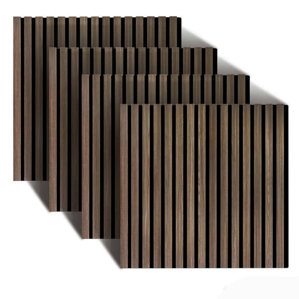 Akustiska väggpaneler, 60x60cm, set om 4, träfaner