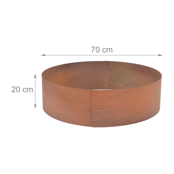 Corten stål træring, rustfinish, 20 x 70 cm