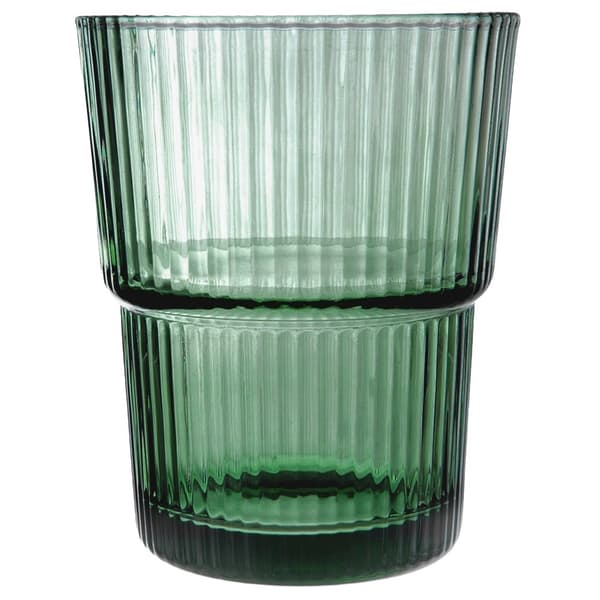 Grönt räfflat glas, 400 ml – Tål maskindisk