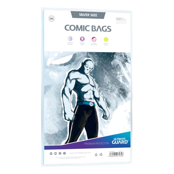 Ultimate Guard tegneserietasker sølv størrelse (100)