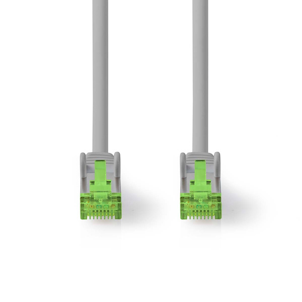 Cat 8.1 nätverkskabel | S/FTP | RJ45 hane | RJ45 hane | 15.0 m | Rund | LSZH | Grå | Label