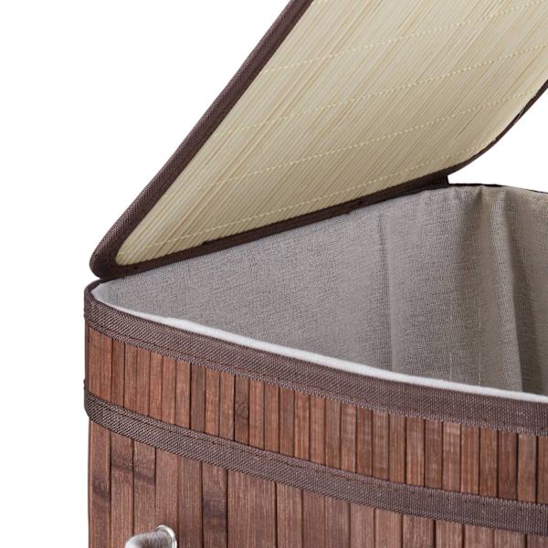 Hopfällbar tvättkorg bambu