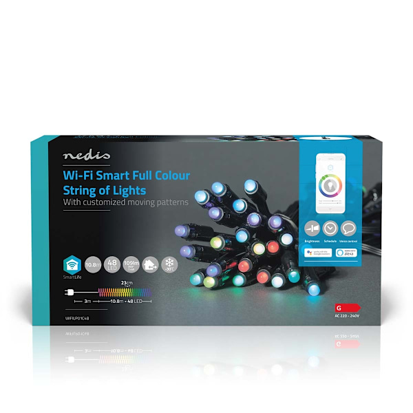 SmartLife Jouluvalot | Partylight | Wi-Fi | RGB | 48 LED's | 10.80 m | Android™ / IOS
