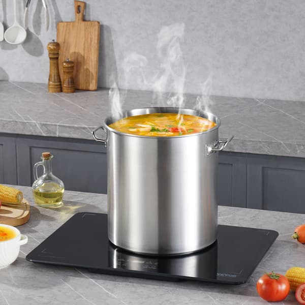 Rostfri gryta 53 liter med lock, induktion
