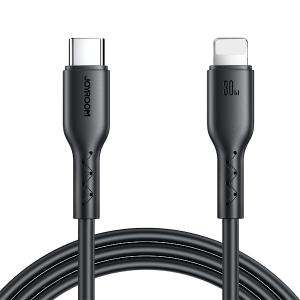 Kaapeli iPhone Flash-Charge Series USB-C:lle - Lightning 30W 1m musta