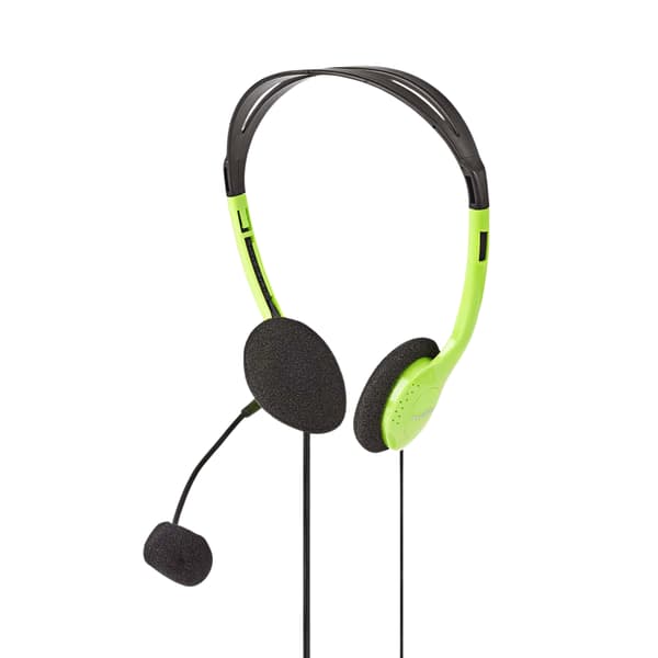 PC headset | On-Ear | Stereo | 2x 3.5 mm | Vikbara Mikrofon | Grön
