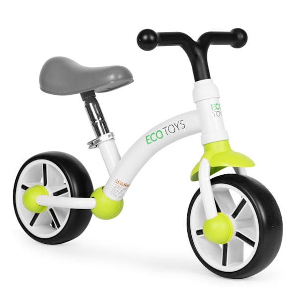 Balancecykel til børn, EVA hjul, justerbart sæde, grøn, ECOTOYS