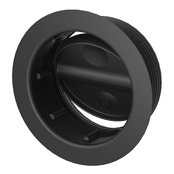 Säädettävä tuuletusritilä, 65 mm, musta
