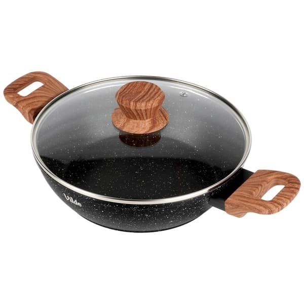 Granit Djup Stekpanna med Glaslock, 24 cm, 2,2 L