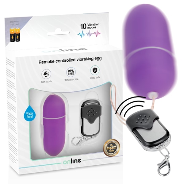 Online - Kaukosäädin Vibrating Egg L Purple