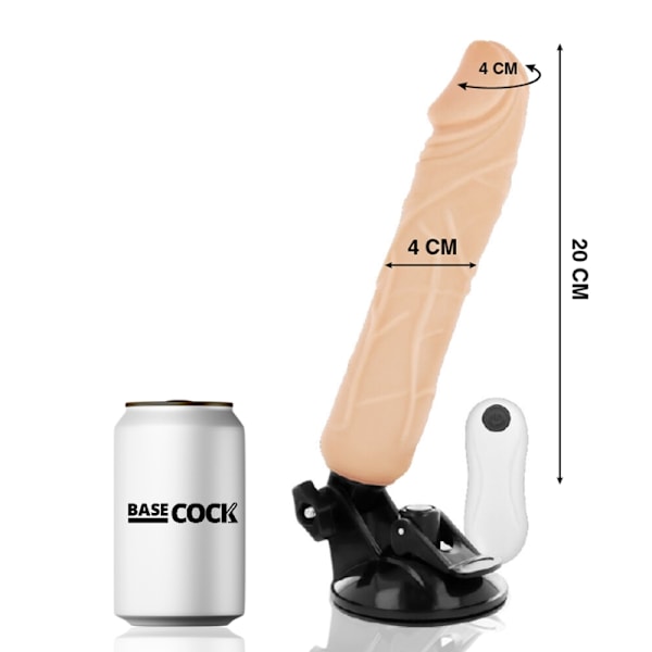 Basecock - Realistisk Vibrator Fjernbetjening Flesh 20 Cm -O- 4 Cm