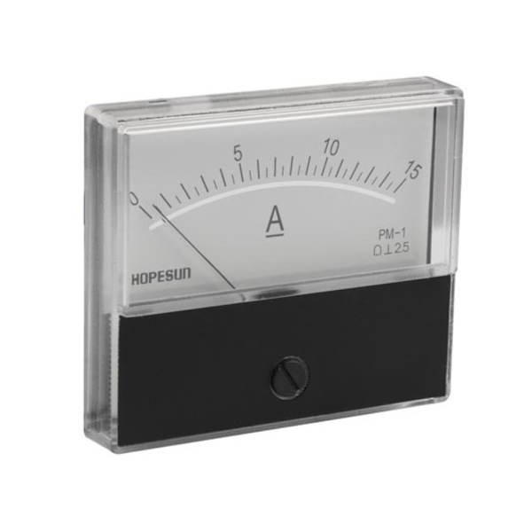 Analoginen virtapaneelimittari 15A Dc / 70 X 60Mm