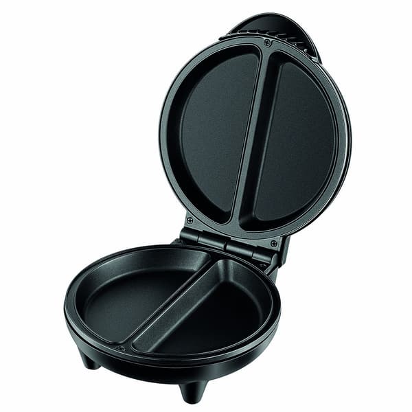 Omeletmaskine 750W, Non-stick, Dobbelt tilberedning, Sort