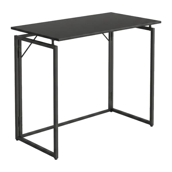 Klapbord, Sort – 100 x 50 cm, Træ & Stål