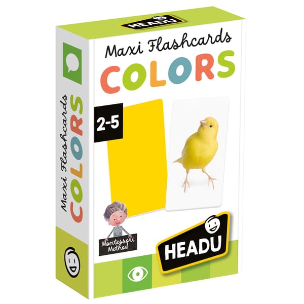 HEADU Maxi Flashcards Montessori Farver