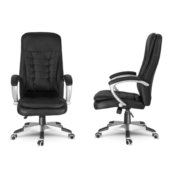 Ergonomisk sort kontorstol med justerbar højde