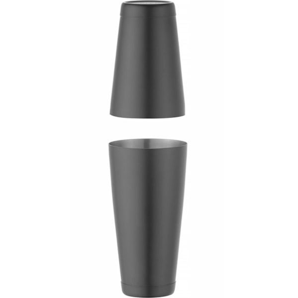 2-delt Boston shaker til drinks og cocktails Tin on Tin 0,8 l - sort