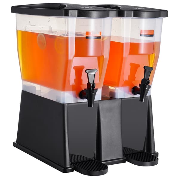 Dobbelt drikkevaredispenser, 2 x 3 gallon, stativhaner
