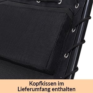 Liggestol med gyngefunktion, ergonomisk, antracit