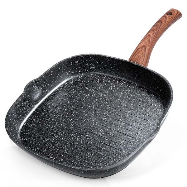 BLACK&WOOD firkantet granitgrillpande 28x28 cm