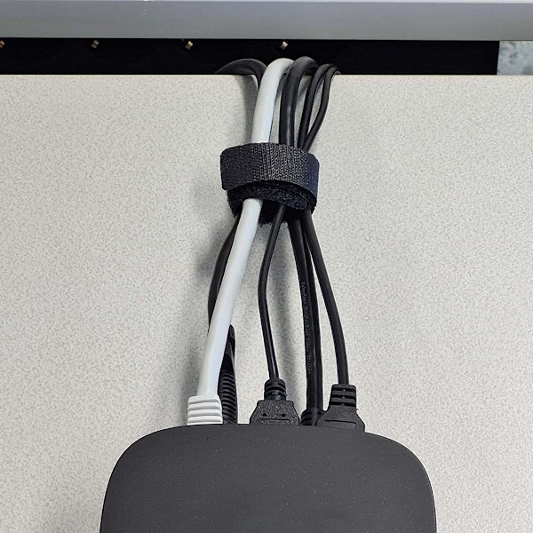 Kabel Management | Hook og Loop | Låst | 6 stk. | Nylon | Sort