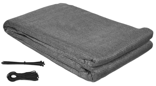 Balkongskärm, grå HDPE 1x5 m, UV-resistent