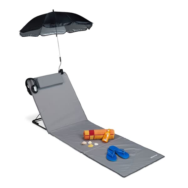 Strandmåtte med parasol