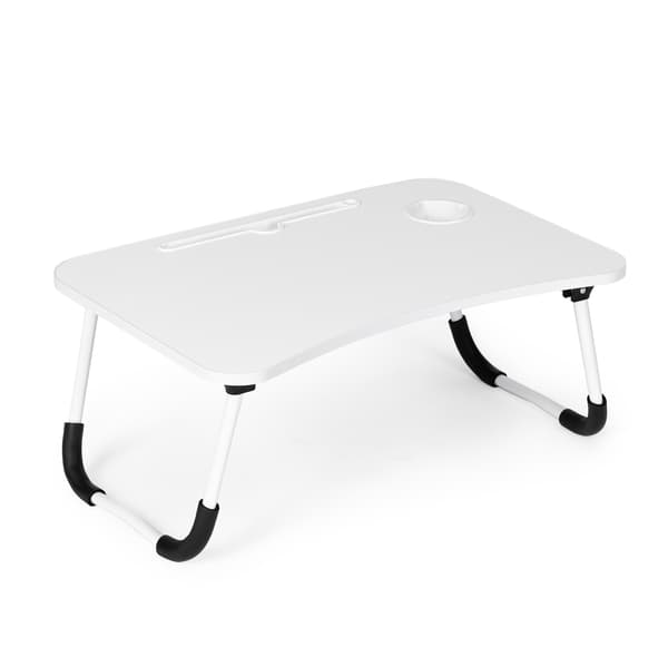 Hopfällbart laptopstativ, 60x40 cm, vit