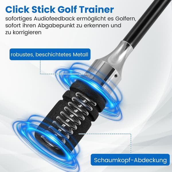 Golfsvingtræner med skridsikkert greb – sort, 80 cm