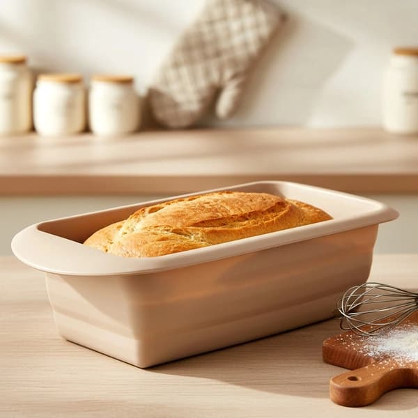 Silikonebrødform, beige, 29 cm