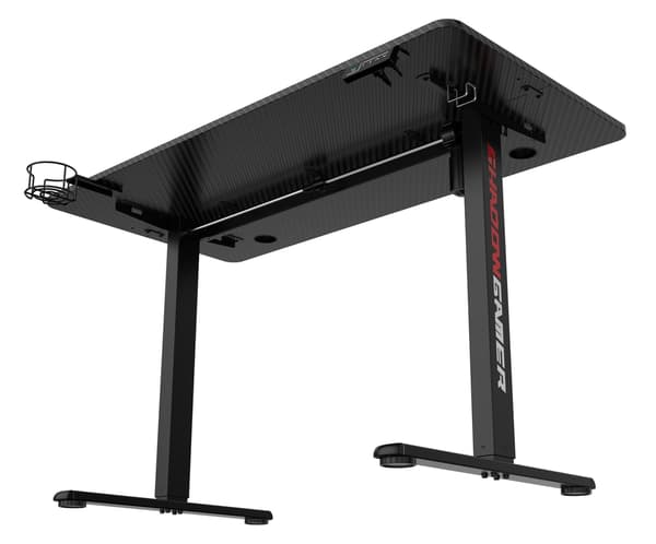 Elektrisk gamingbord, højdejusterbart, sort, 120 cm