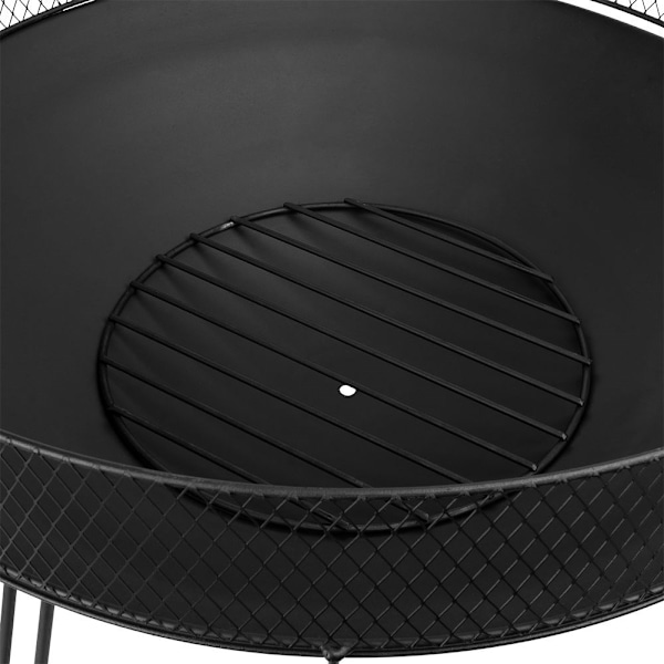 Metallisk pejs 60 cm: Sikker bålplads til have/terrasse