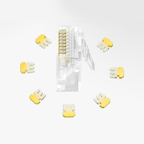 RJ45 spetsplugg 8P8C Cat 6 transparent SET med 10 st