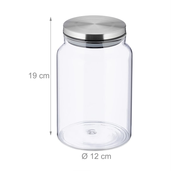 sæt med 3 opbevaringsglas med låg 1500 ml