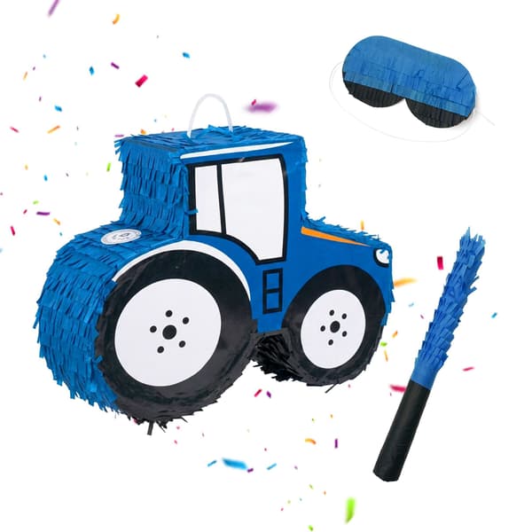 Traktor Piñata Set – Inkluderar fladdermus och ögonbindelmask