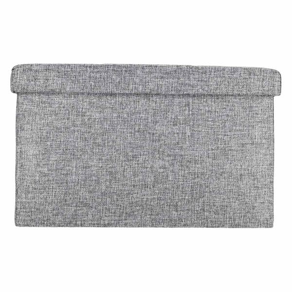 Grå foldbar opbevaringsfodbold med sæde, 50x31x31 cm