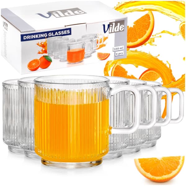 Sæt med 6 glas, 350 ml kapacitet