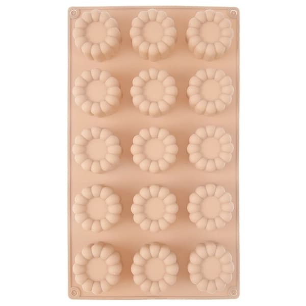 Silikone Blomsterkageform, Beige, 28x17x2,5 cm