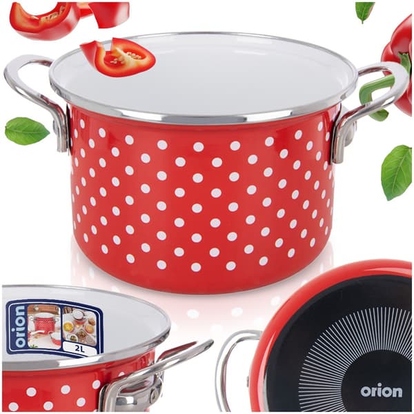 TECKA emaljerad gryta 18 cm, 2 l