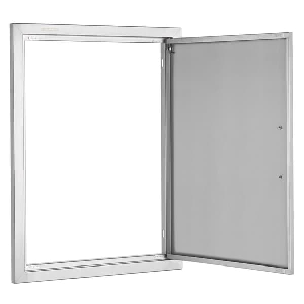 Grilldörr, 20x27 tum, infälld montering i rostfritt stål
