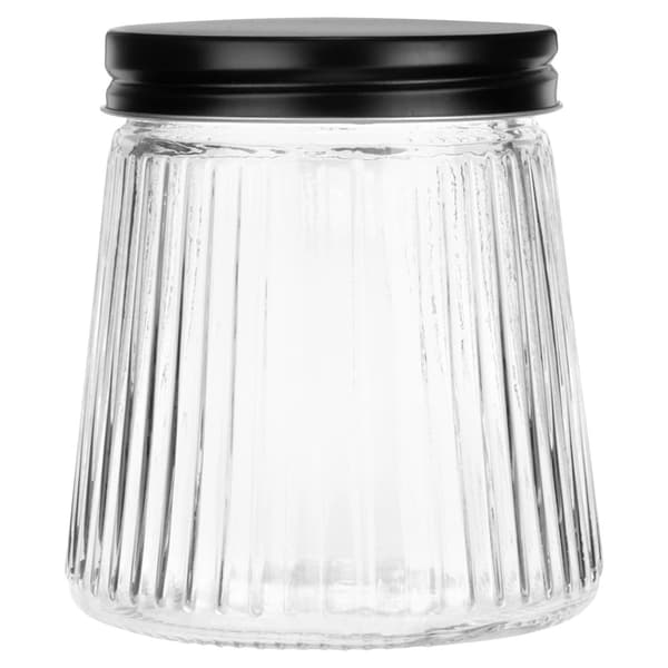 Glasbehållare för torrfoder med lock, 700 ml