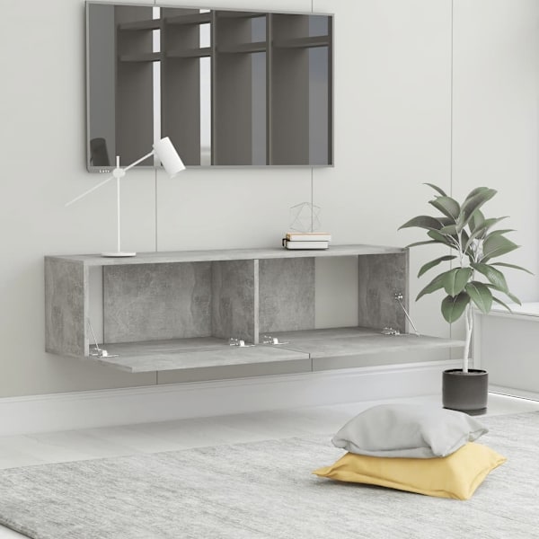 Mobile TV grigio cemento 120x30x30 cm in derivati ​​del legno